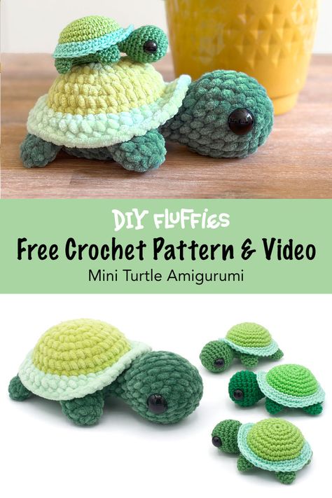 Almost now sew pattern. Crochet a cute turtle with this easy beginner amigurumi pattern made by Mariska Vos-Bolman. Including full video on how to crochet this plush toy. Crocheted Turtle, Turtle Crochet Pattern, Turtle Amigurumi, Crochet Turtle Pattern, Turtle Crochet, Cute Turtle, Crochet Turtle, Turtle Pattern, Crochet Animals Free Patterns