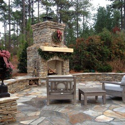 Mary Francis Tate Rustic Outdoor Fireplaces, Outdoor Stone Fireplaces, Outside Fireplace, Outdoor Fireplace Designs, Outdoor Fireplace Patio, Stone Patio, Patio Fireplace, Backyard Fireplace, Outdoor Stone