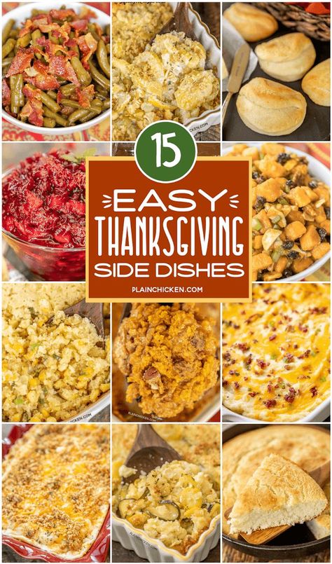 Family Favorite Thanksgiving Side Dishes - something for everyone at your holiday table. Lots of make-ahead recipes for a stress-free meal! Easy Thanksgiving Side Dishes, Easy Thanksgiving Sides, Salat Wraps, Best Thanksgiving Side Dishes, Thanksgiving Side Dishes Easy, Best Thanksgiving Recipes, Thanksgiving Menu Ideas, Thanksgiving Dinner Menu, Thanksgiving Cooking