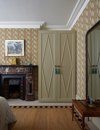 Laura Stephens fills a London apartment with jewel box colours and heirloom pieces Ikea Wardrobe, Paint And Paper Library, Island Countertops, Blue Lamp, Framed Embroidery, Victorian Terrace, London Apartment, Bamboo Handles, House Garden