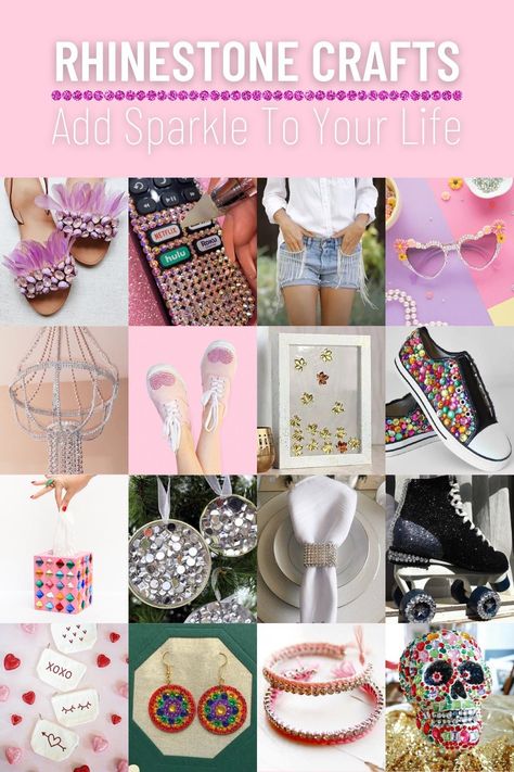 Whether you are looking for a little sparkle or full out glam, you are sure to find something you love on this list of rhinestone crafts. Rhinestone Ideas Diy, Diy Rhinestone Crafts, Rhinestone Makeup, Mermaid Wall Decor, Mod Podge Crafts, Rhinestone Projects, Rhinestone Crafts, Diy Rhinestone, Free Stencils