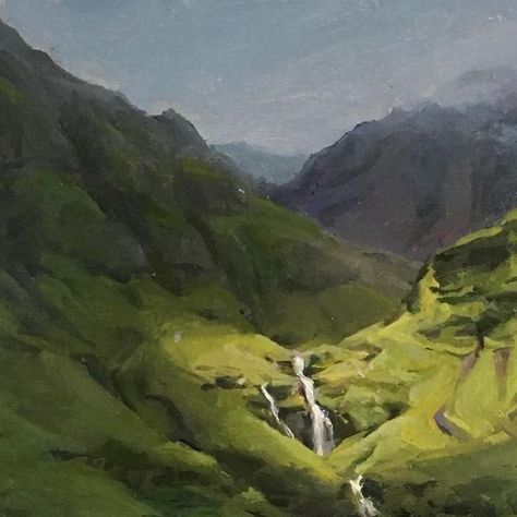 Kyle Ma（馬康喆） on Instagram: "Some of you asked me the post a better image of the Scotland painting. So here it is. #art #painting #landscape #glencoe #realism" Kyle Ma Paintings, Scotland Painting, Background References, Art Painting Landscape, Scotland Landscape, Glen Coe, French Girls, Painting Landscape, Image Fun