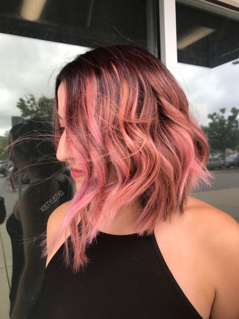 Gold Balayage, Rose Gold Balayage, Rose Gold Hair, Gold Hair, New Hair, Balayage, Rose Gold, Long Hair Styles, Hair Styles