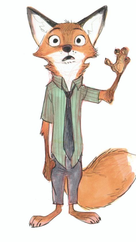 Zootopia Character Design, Art Of Zootopia, Nick Wilde Zootopia, Zootopia Concept Art, Character Design Disney, Zootopia Characters, Fox Character, Zootopia Art, Nick Wilde