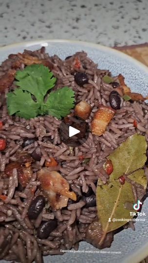 ARROZ CONGRI CUBANO🇨🇺 | By Cookingwithbrisa Congri Recipe Cuban Rice, Arroz Congri Cuban Rice, Congris Cubano Recipe, Congri Cubano, Cubano Recipe, Belizean Recipes, Cuban Rice, Cuban Food, Cuban Recipes