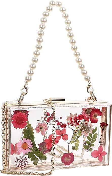 Transparent Purse, Acrylic Purse, Novelty Purses, Clear Clutch, Acrylic Clutch, Flower Purses, Sherwin Williams Paint Colors, Chic Bags, Coordinating Colors