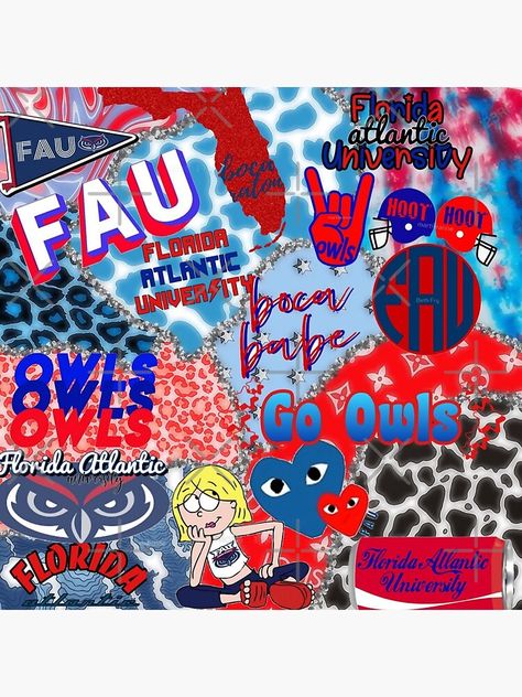 "Florida Atlantic university FAU " Canvas Print by lexicamileri | Redbubble College Canvas Art, College Canvas, Florida Atlantic University, College Wallpaper, University Dorms, Colleges In Florida, Florida International University, Dorm Diy, College Aesthetic