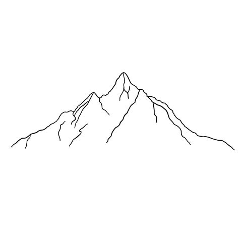 Alps Tattoo Simple, Mountain Range Outline, Simple Mountain Drawing, Minimal Mountain Tattoo, Mountain Outline Tattoo, Mountain Graphic Design, Nature Graphic Design, Mountain Line Art, Mountain Outline