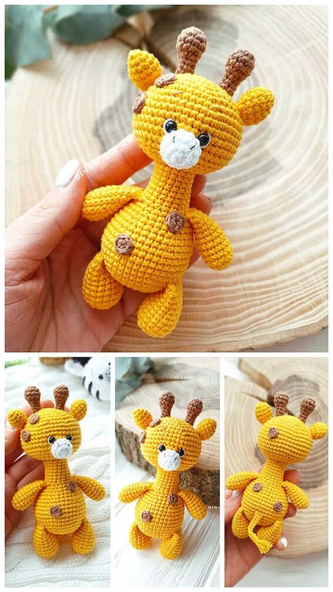 Crochet Jungle Animals, Amigurumi Giraffe, Free Crochet Amigurumi Patterns, Free Crochet Amigurumi, Giraffe Crochet, Step By Step Crochet, Giraffe Pattern, Crochet Amigurumi Patterns, Amigurumi Elephant