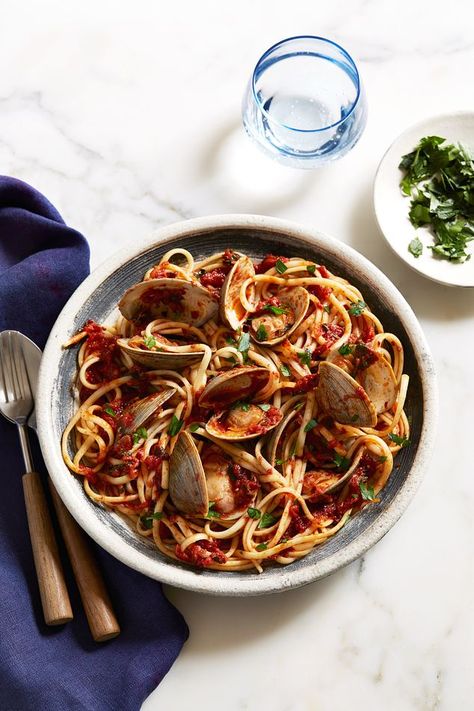 Recipe: Linguine With ‘Nduja and Clams - WSJ Nduja Recipe, Linguine With Clams, Nyt Recipes, Journal Recipes, Linguine And Clams, Seafood Pasta Recipes, Linguine Pasta, Shell Game, Spicy Sausage