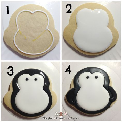 Penguin Sugar Cookies Decorated, Penguin Cookies Royal Icing, Penguin Cake Pops, Penguin Cookies Decorated, Penguin Sugar Cookies, Penguin Wedding, Penguin Cookies, Penguin Baby Showers, Cookies Decoration