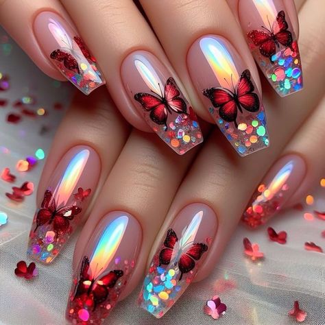 Pedi Designs, Cosmic Nails, Galaxy Nail, Pretty Fingers, Butterfly Nail Designs, Sweetheart Quotes, Encapsulated Nails, Nail Art Diy Easy, Tropical Nails