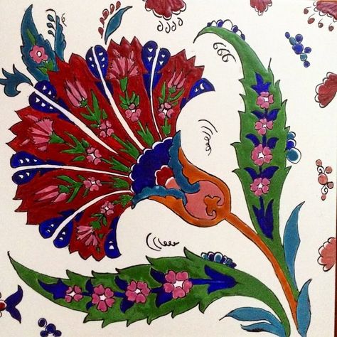 13 Likes, 1 Comments - Les Indiennes (@marybethbergtoldmulcahy) on Instagram: “detail from Turkish plate design....” Sa Art, Turkish Plates, Iznik Tile, Turkish Tile, Turkish Tiles, Collectible Pottery, Turkish Pattern, Turkish Ceramics, Turkish Design