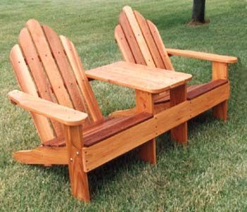 Adirondack loveseat with table plans: Adirondack Loveseat, Adirondack Chair Plans, Chirstmas Decor, Adirondack Furniture, Yard Furniture, Rustic Chair, Wooden Chairs, Pallet Outdoor, Coaster Furniture