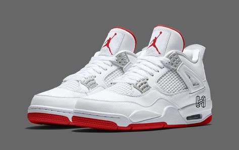 Air Jordan 4 “White/University Red” Releasing June 2020 Jordan 4 White, Tenis Nike Air, Jordan 4s, Trendy Shoes Sneakers, Jordan Shoes Girls, Jordan Shoes Retro, All Nike Shoes, Shoes Sneakers Jordans, Nike Shoes Jordans