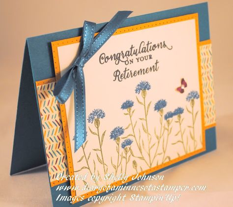 retirement card by stamplady102 - Cards and Paper Crafts at Splitcoaststampers Stampinup Retirement Cards, Diy Retirement Cards Ideas, Retirement Stampin Up Cards, Retirement Cards Diy, Retirement Cards Stampin Up Ideas, Diy Retirement Cards, Wildflower Path, Retirement Sentiments, Retirement Cards Handmade