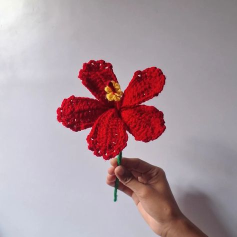 Crochet Hibiscus 🌺 DM to order💗🇮🇳 Please read the shop policy highlight before ordering!☺️ . . . #crochetshop #smallbusinessindia #crochetmumbai #crochetindia #crochetinspiration #crochethibiscus #hibiscus #crochetflowers [ crochet flowers , hibiscus , crochet india , crochet mumbai , small business india , crochet business , crochet shop , crochet decor , crochet accessories , crochet gifts , custom order , cute , aesthetic , home decor , accessories , gifts , gifting , fyp , explore ] Hibiscus Crochet, Business Crochet, Crochet Plants, Flowers Hibiscus, Accessories Crochet, Crochet Decor, Decor Crochet, Aesthetic Home Decor, Crochet Shop