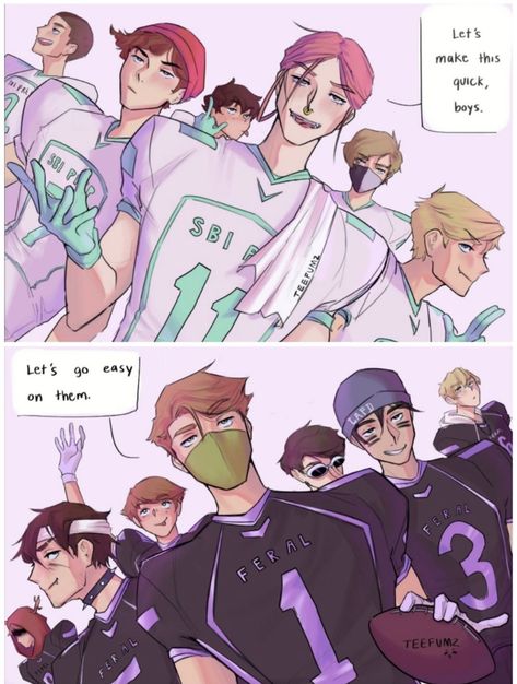 Dsmp Harry Potter Au, Dsmp Actors Au, Teefumz Football Au, Dreamsmp Football Au, Dsmp Au Fanart, Callahan Dsmp, Dsmp Football Au, Feral Boys Fanart, Dream X Reader