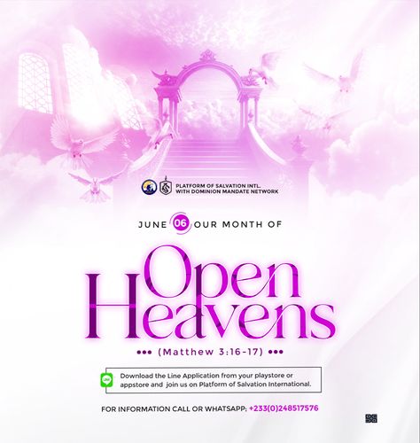 Open Heavens Flyer Design, Service Poster, Line Application, Church Media Design, Dark Background Wallpaper, Church Poster Design, Church Poster, Church Graphic Design, Flyer And Poster Design