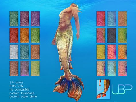 Urielbeaupre's mermaid tail retexture Sims Lookbook, Orange Mermaid, Fantasy Mermaids, Sims 4 Dresses, Sims 4 Characters, Sims Four, Sims4 Clothes, Vintage Mermaid, Mermaid Tails