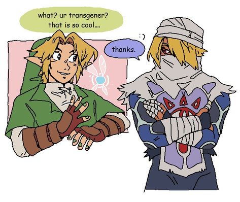 Loz Characters, Oot Link, Gay Style, Trans Things, Botw Zelda, Zelda Funny, Trans Boys, Zelda Art, Legend Of Zelda Breath