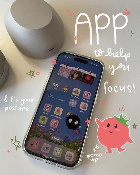 If you have bad posture, this app is for you 📱🦐 I recently discovered this app, and I think it’s new but cool! *not sponsored* Pomo UP is a productivity app with a Pomodoro timer. You can also invite or join your friends! It also supports posture tracking, and you’ll be reminded to fix your posture  🦐 You need any generation of AirPods or Beats Fit Pro for posture tracking 🎧 This app is iOS only 🥲but FocusPomo is similar and it’s on Android!! 💭 who else has bad posture? 🦐 Apps Must Have Android, Pomodoro App, Apps For School, Aesthetic Apps Games, Cool Apps, Beats Fit Pro, App Aesthetic, Pomodoro Timer, School Needs