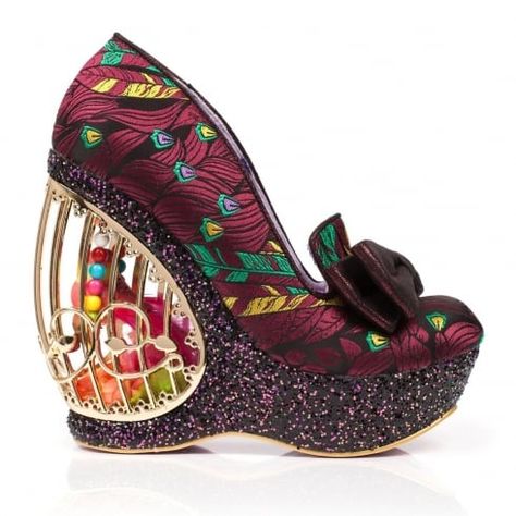 Irregular Choice Ornate Agador Fuchsia Character Heels 4408-02C - Millars Shoe Store - FREE Delivery Bird Shoes, Irregular Choice Shoes, Ugly Shoes, Funky Shoes, Irregular Choice, High Heel Platform, Unique Shoes, Fabulous Shoes, Doll Shoes