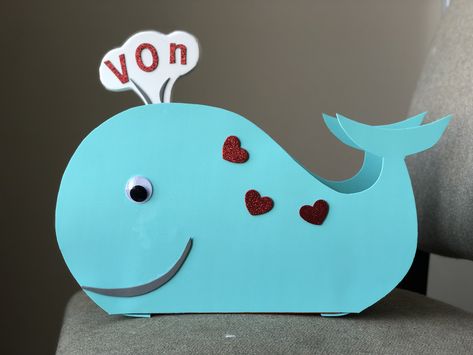 Valentine’s whale box. Whale. Kids valentines ideas. School valentines box ideas. Card box ideas. Whale valentines card box ideas. Valentines Ideas School, Beach Valentine Box Ideas, Valentines Card Box Ideas, Under The Sea Valentines Boxes, Shark Valentines Boxes Diy, Whale Valentine Box Ideas, Tide Valentines Boxes, Valentines Box Ideas, Card Box Ideas