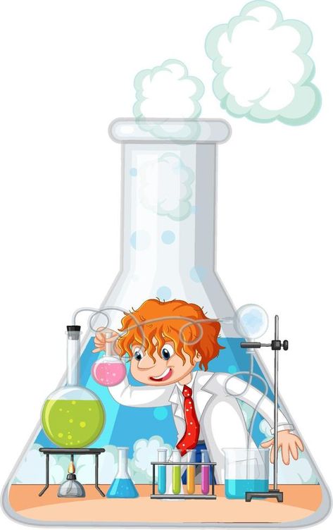 Download the Funny scientist experiment in laboratory 7637413 royalty-free Vector from Vecteezy for your project and explore over a million other vectors, icons and clipart graphics! Laboratory Illustration, Medicine Illustration, Chemistry Posters, Science Cartoons, Frames Design Graphic, Chemistry Art, Visual Design Trends, Paper Art Design, Biology Facts