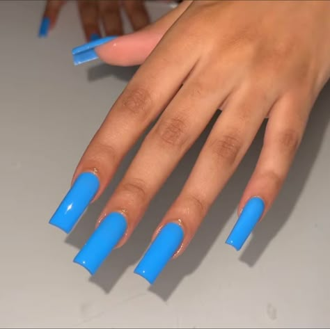 Bright Blue Nails, Blue Gel Nails, Acrylic Nail Set, Blue Acrylic Nails, Ombre Acrylic Nails, Long Acrylic Nails Coffin, Nails Only, Unique Acrylic Nails, Bling Acrylic Nails