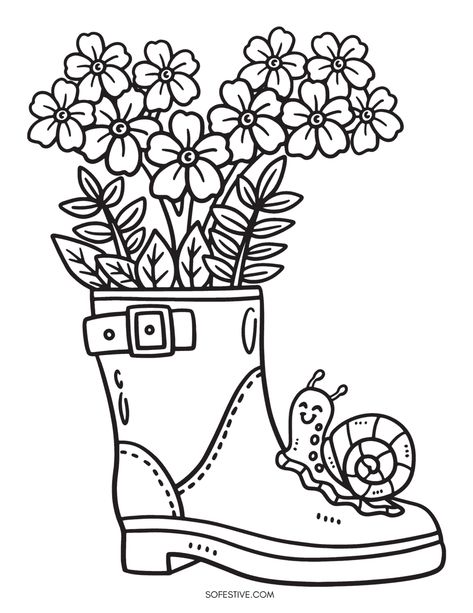 Free Spring Coloring Pages, Spring Coloring Sheets, Flower Coloring Sheets, Rose Coloring Pages, Garden Coloring Pages, Spiderman Coloring, Summer Coloring, Unicorn Coloring, Spring Coloring Pages