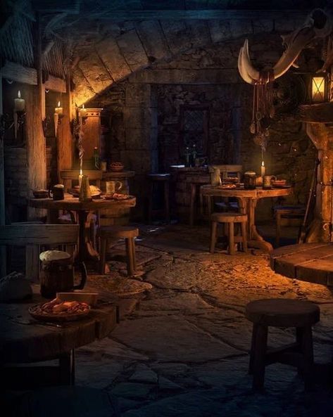 Medieval Rooms Aesthetic, Medieval Physician Aesthetic, Inn Aesthetic Medieval, Fantasy Inn Aesthetic, Medieval Inn Aesthetic, Old Inn Aesthetic, Fantasy Common Room, Medieval Study Room, Brothel Aesthetic Medieval