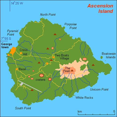 map of ascension island and information page Daymaniyat Islands, Farallon Islands, Kalanggaman Island Leyte, Saint Helena Island, Ascension Island, Atlantic Ocean Map, British Overseas Territories, St Helena, Island 2