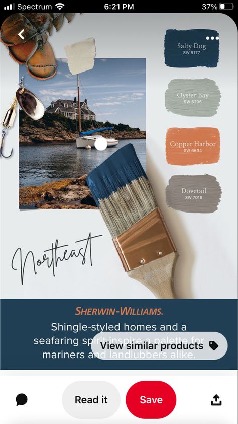 Copper Harbor Sherwin Williams, Sherwin Williams Salty Dog, Copper Harbor, Shingle Style Homes, House Tips, Oyster Bay, Salty Dog, Cottage House, Cottage Homes