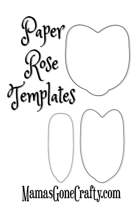 Free printable paper rose templates Remember that stunning crepe paper rose tutorial I did earlier this week?  Well this Freebie Friday you get the templates all for yourself to make the same rose! Whether you decided to make this as a fun weekend craft, with  your kids or are going all out elegant for a … Rose Petal Template, Petal Template, Paper Flower Printable Templates, Free Paper Flower Templates, Flower Petal Template, Giant Paper Roses, Paper Rose Template, Flower Templates Printable, Rose Template