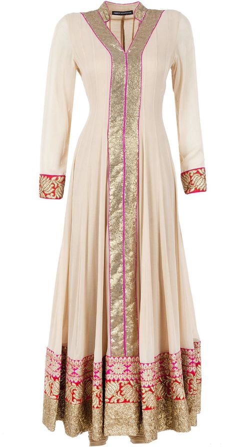 Hijab Fashion 2016, Long Gown Design, Anarkali Dress Pattern, Long Kurti Designs, Long Dress Design, Beige Outfit, Indian Gowns Dresses, Fashion 2016, Kurti Designs Party Wear