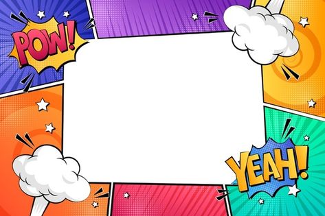 Comic frame background | Free Vector #Freepik #freevector #background #frame #cartoon #comic Comic Background Aesthetic, Comics Background, Frame Cartoon, Superhero Background, Comic Book Background, Comic Background, Pop Art Background, Comic Frame, Comic Text