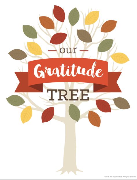 Our Gratitude Tree Printable. Write something you are thankful for each day and put on the tree, and be thankful the whole month of November, not just on Thanksgiving Day! A great craft to do with kids. Thankful Tree Printable, Gratitude Crafts, Family Gratitude, Modest Mom, Gratitude Tree, Fall Family Fun, Thankful Tree, Thanksgiving Gratitude, Tree Printable