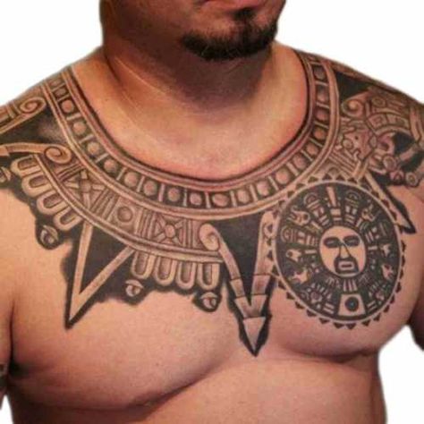 30 Aztec Tattoo Ideas: Exploring Ancient Artistry Collar Tattoo, Azteca Tattoo, Aztec Tattoos, Aztec Civilization, Aztec Tattoo Designs, Scary Tattoos, Aztec Tattoo, Warrior Tattoo, Aztec Art