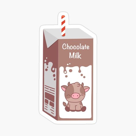 Get my art printed on awesome products. Support me at Redbubble #RBandME: https://www.redbubble.com/i/sticker/Chocolate-Milk-Box-Kawaii-by-sunburstdesigns/98538902.EJUG5?asc=u Chocolate Milk Drawing, Milk Drawing, Milk Art, Sticker Inspo, Jean Piaget, Wallpaper Iphone Boho, Kawaii Sticker, Milk Box, Magic Items