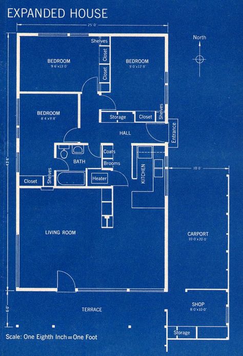 minimum house 1947 | these are the blue prints of the expand… | Flickr Blueprint Of A House, Blueprint Of House, Blue Print Architecture, Blue Print House, Blueprint Architecture, Blueprint House, Floor Plan Symbols, Design Print Layout, School Drawing