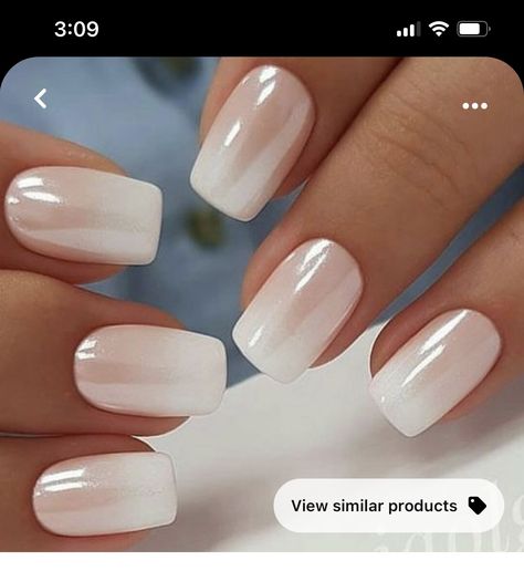 Ambre Nails, Ombre Chrome Nails, White Chrome Nails, Unghie Sfumate, Latest Nail Trends, Chrome Nail, Nagel Tips, White Nail Designs, Nail Art Wedding