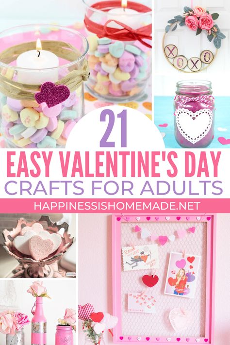 Valentine Crafts For Teens To Make, Valentine Diy Crafts For Kids, Valentine’s Day Crafts For Teens, Valentine's Day Crafts To Sell, Adult Valentine Crafts, February Crafts For Adults, Dollar Tree Valentine Crafts, Easy Valentine Crafts For Adults, Valentines Crafts For Adults