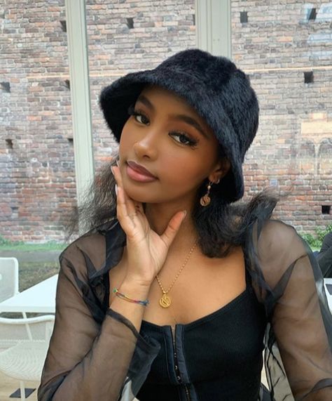 black fuzzy bucket hat Fuzzy Bucket Hat Outfit, Womens Bucket Hat, Hats Bucket, Bucket Hat Outfit, Fuzzy Bucket Hat, Designer Bucket Hats, Black Bucket Hat, Hat Outfit, Black Bucket