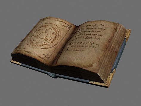 Old Magic Book 3d model - CadNav Old Magic Book, Reference Objects, Medieval Reference, Fairy School, Fantasy Library, Old Magic, Old Book Art, Book Concept, Book 3d