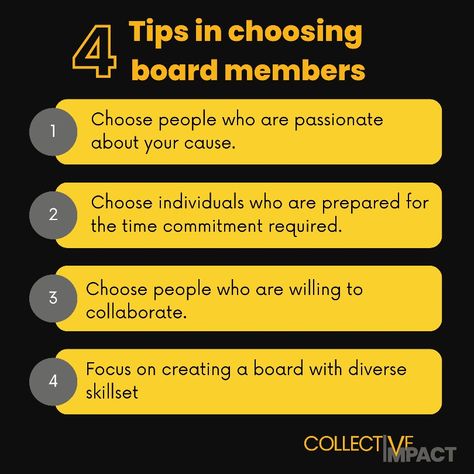 Board members are the fiduciaries who guide the nonprofit toward a sustainable future by enacting sound legal governance and financial management policies and by ensuring the nonprofit has enough resources to further its mission. Selecting the right people to serve on your organization's board is crucial because they have the power to make or break your organization. Non Profit Organizations, Starting A Nonprofit, Development Director Nonprofit, 501c3 Non Profit Organizations, Board Member, Organization Board, Create A Board, Nonprofit Organization, Financial Management