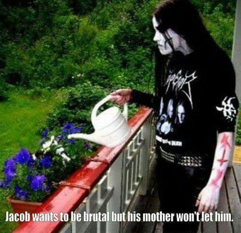 Metal Meme, Baba Jaga, Black Metal Art, Memes In Real Life, Humor Videos, Humor Grafico, Memes Humor, Metal Music, Music Stuff