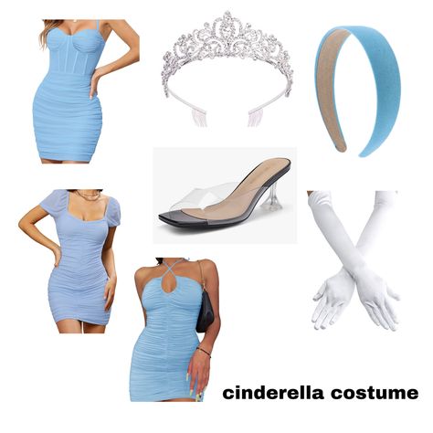 Blue Dress Halloween Costume Ideas, Cinderella Halloween Costume Women, Blue Halloween Costume Ideas, Halloween Costumes Blue Dress, Halloween Costumes With Blue Dress, Cinderella Costume Halloween, Cinderella Costume Ideas, Cinderella Costume Diy, Diy Cinderella Costume Women