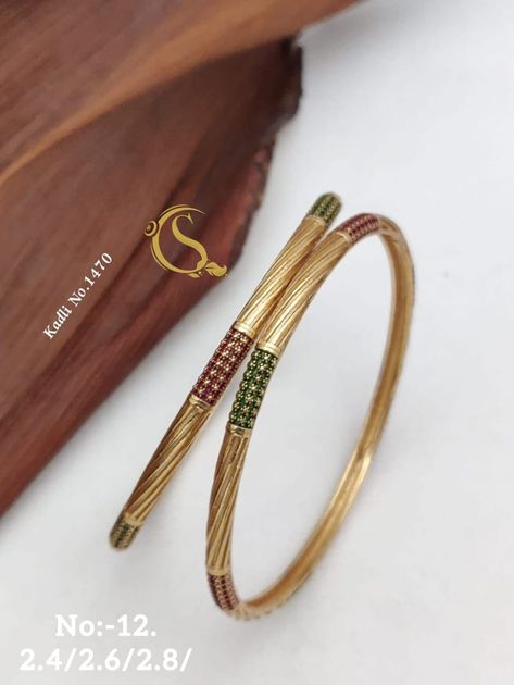 Daily Wear Gold Bangles Indian, Daily Use Gold Bangles Indian, Daily Wear Gold Bangles, Kada Design, Plain Bangles, Hey Ram, Gold Bangle Watch, Necklace Set Indian Bridal Jewelry, Plain Gold Bangles