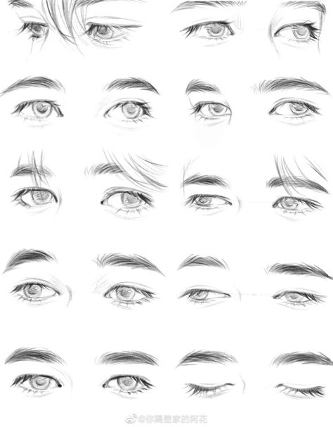 Eye Reference Tutorial, Animation Art Sketches Eyes, Male Eyelashes Drawing, Anatomy Sketches Face, Man Eyes Drawing Sketch, Male Eyes Reference, Masculine Eyes Drawing, Eye Reference Drawing Male, Men Eyes Drawing